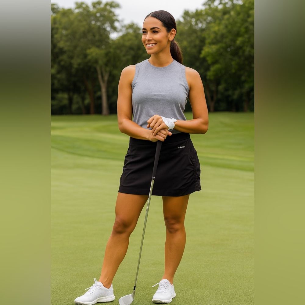 Columbia Women's Black Ruched Athletic Skort